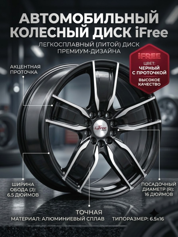 Диск автомобильный Ifree Мохито 6,5&times;16 &middot; 5x114.3 &middot; ET 45 &middot; DIA 67,1