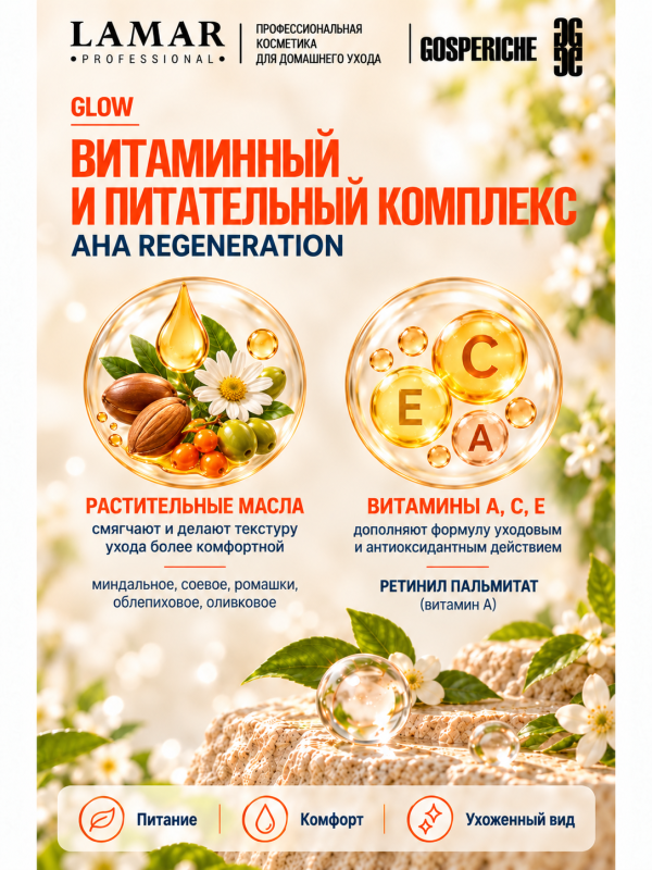LAMAR PROFESSIONAL AHA REGENERATION &mdash; крем обновляющий с AHA-кислотами и фруктовыми экстрактами, 50 мл