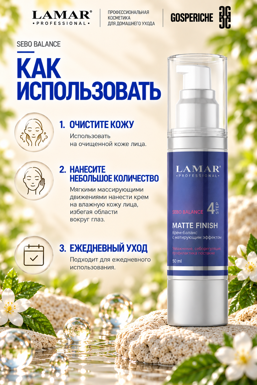 Крем-баланс с матирующим эффектом MATTE FINISH 50 мл