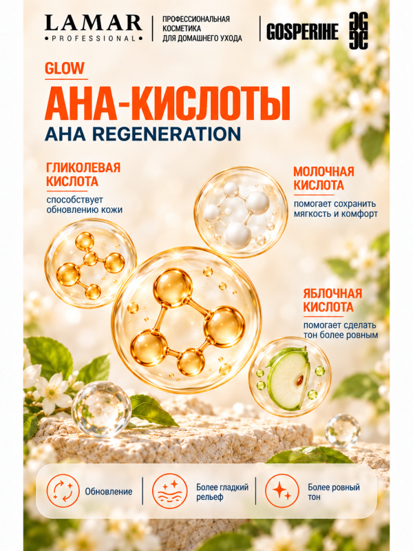LAMAR PROFESSIONAL AHA REGENERATION &mdash; крем обновляющий с AHA-кислотами и фруктовыми экстрактами, 50 мл