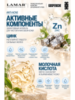 LAMAR PROFESSIONAL PERFECT MATTE &mdash; балансирующий тоник для проблемной кожи с цинком и молочной кислотой, 200 мл