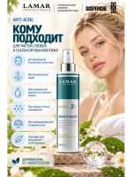 LAMAR PROFESSIONAL PERFECT MATTE &mdash; балансирующий тоник для проблемной кожи с цинком и молочной кислотой, 200 мл